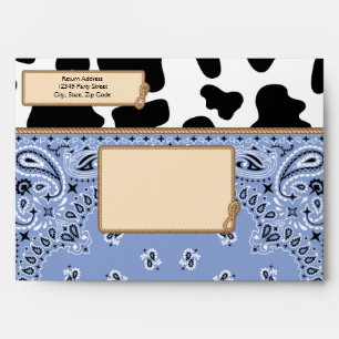 Blue Cowboy, Bandana Style A7 Envelopes