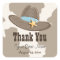 Blue Cowboy Hat Favor Labels Stickers