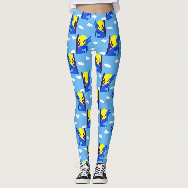 Blue Coyote Leggings (Front)