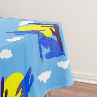 Blue Coyote Table Cloth