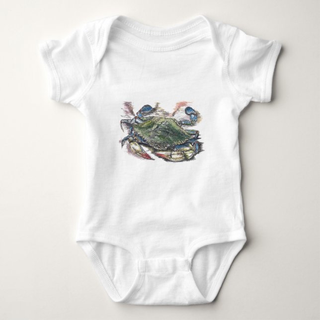 Blue Crab Baby Bodysuit (Front)