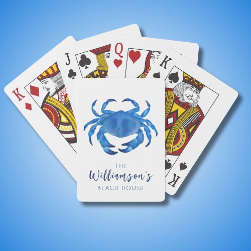 Blue Crab Beach House Family Poker Cards