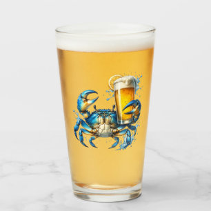 Blue Crab Beer Glass
