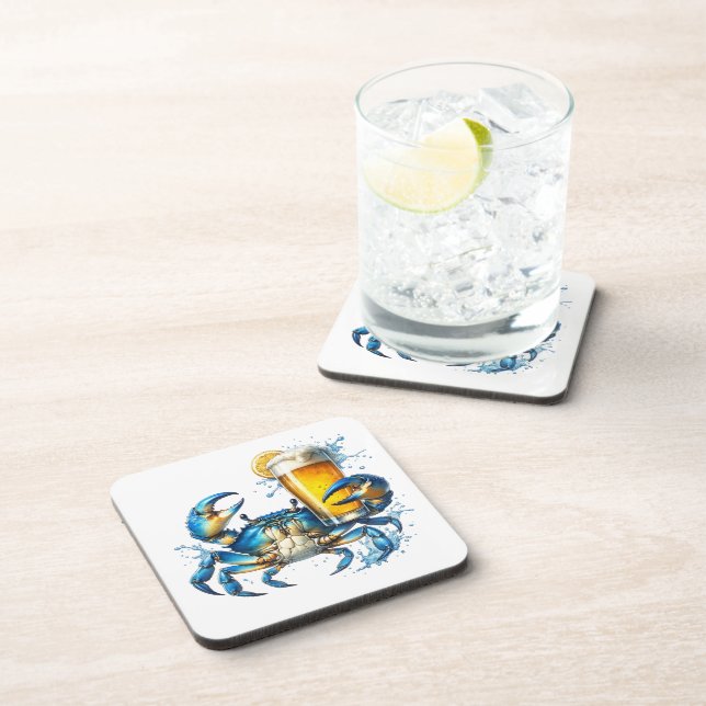 Blue Crab  Beverage Coaster (Right Side)