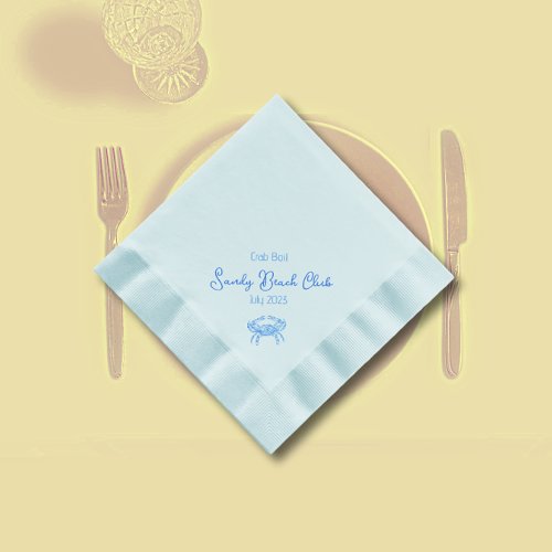 Blue crab boil _personalized napkins