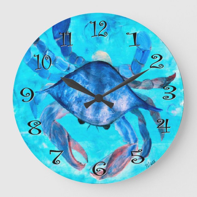 blue crab boil wall clock (Front)