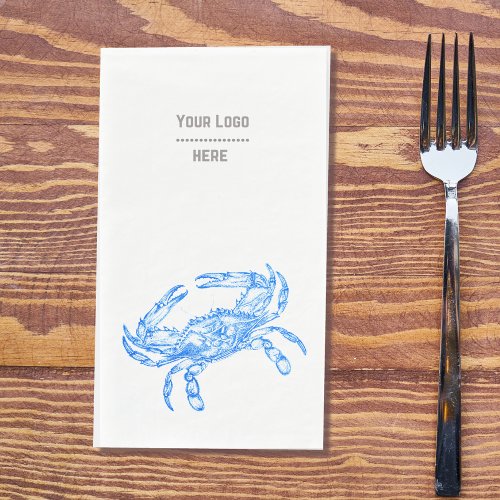 Blue  crab  _branded  paper guest towels