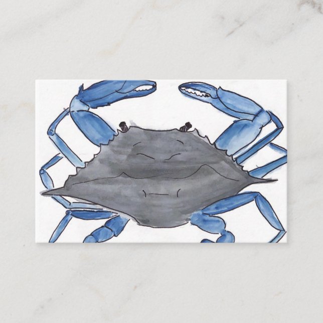 Blue Crab   Business Card (Front)