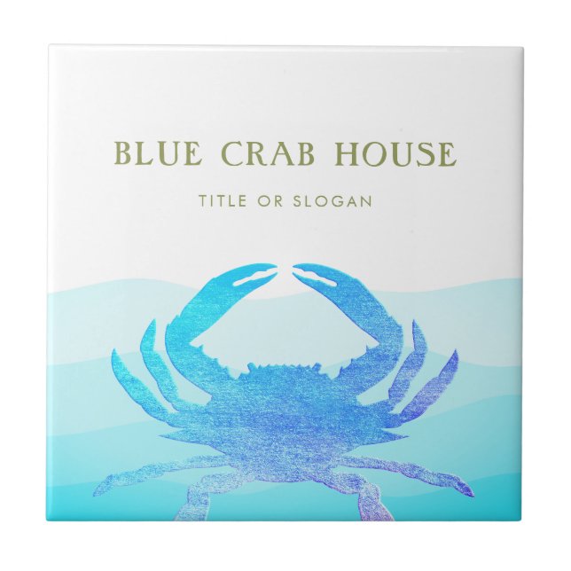Blue Crab Ceramic Tile (Front)