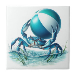 Blue Crab Ceramic Tile