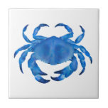 Blue Crab Ceramic Tile<br><div class="desc">Illustrated blue crab ceramic tile.  Matching items available.  Original art from artists own illustrations. Please use the message me button below for help with further customization and special requests.  © Zoe Chapman Design</div>