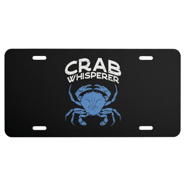Blue Crab - Crab Whisperer License Plate (Front)