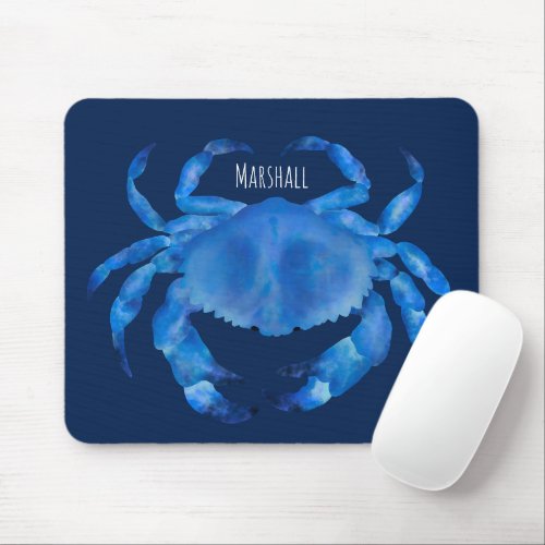 Blue Crab First Name Mouse Pad