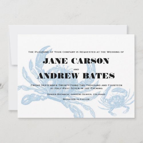 Blue Crab Invitation