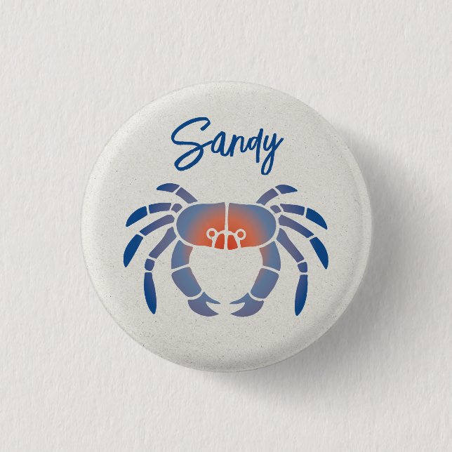 Blue Crab Logo Button (Front)