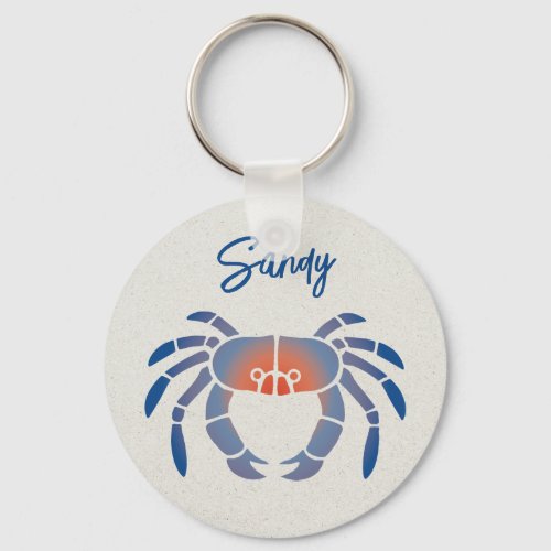 Blue Crab Logo Keychain