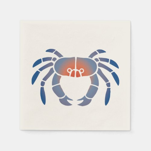 Blue Crab Logo Napkins