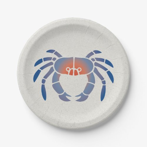 Blue Crab Logo Paper Plates