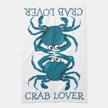 Blue Crab Lover Towel by BostonRookie at Zazzle
