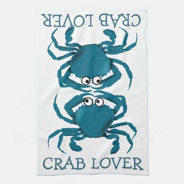 Blue Crab Lover Towel (Vertical)
