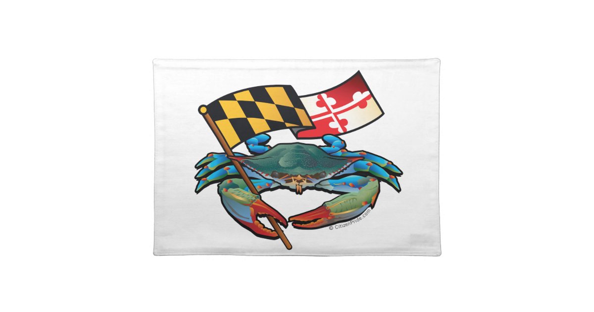 Blue Crab Maryland flag Placemat | Zazzle