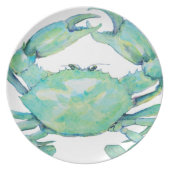Blue Crab Melamine Plate (Front)
