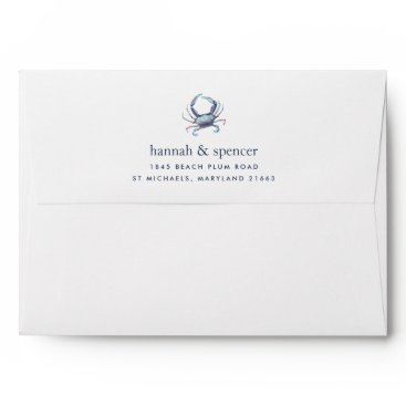 Blue Crab | Nautical 5x7 Return Address Envelope Blue Crab | Nautical 5x7 Return Address Envelope