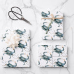 Blue Crab Nautical Delights Pattern Wrapping Paper Sheets<br><div class="desc">A delightful set of gift wrapping sheets with a coastal seafood theme, this design set includes 3 sheets of wrapping paper with a pattern of painted blue crabs. This wrapping paper is a perfect choice for gift giving occasions throughout the year, including birthdays, graduations, bridal or baby showers, anniversaries, retirements,...</div>
