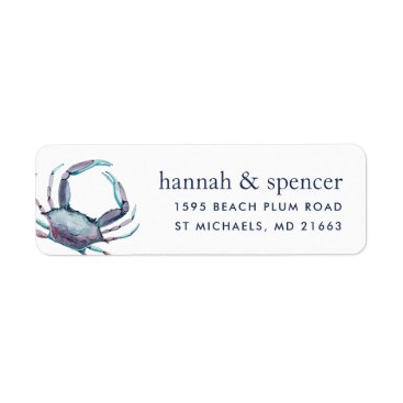 Blue Crab | Nautical Return Address Label Blue Crab | Nautical Return Address Label