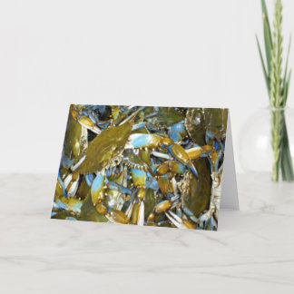 blue crab note card