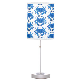 Blue Crab Ocean Pattern Table Lamp