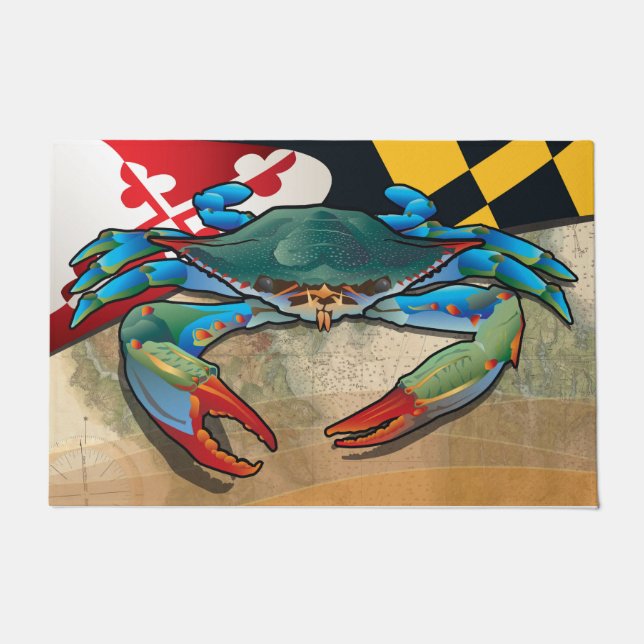 Blue Crab of Maryland Doormat (Front)