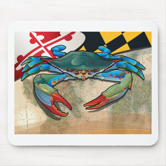 Blue Crab of Maryland Mouse Pad (Front)