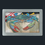 Blue Crab of Maryland Rectangular Belt Buckle<br><div class="desc">Our tribute to the blue crab of the Chesapeake Bay and Maryland.</div>
