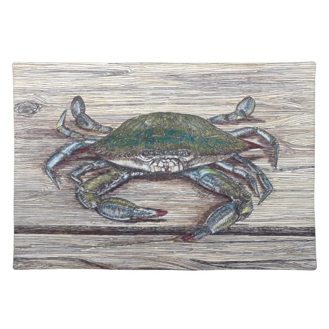 Blue Crab on Dock Placemat (Front)