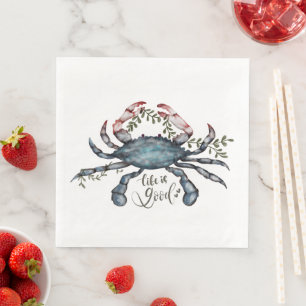 Blue Crab Paper Napkins