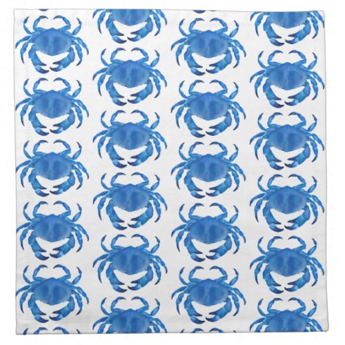 Blue Crab Pattern Cloth Napkin