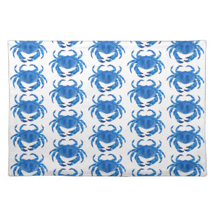 Blue Crab Pattern Cloth Placemat