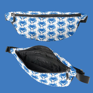 Blue Crab Pattern Fanny Pack