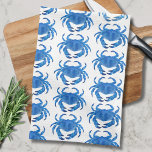 Blue Crab Pattern Kitchen Towel<br><div class="desc">Blue crab illustrated kitchen towel.  Matching items available.  Original art from artists own illustrations. Please use the message me button below for help with further customization and special requests.  © Zoe Chapman Design</div>