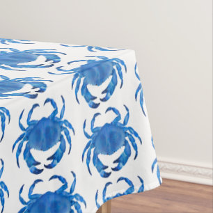 Blue Crab Pattern Tablecloth