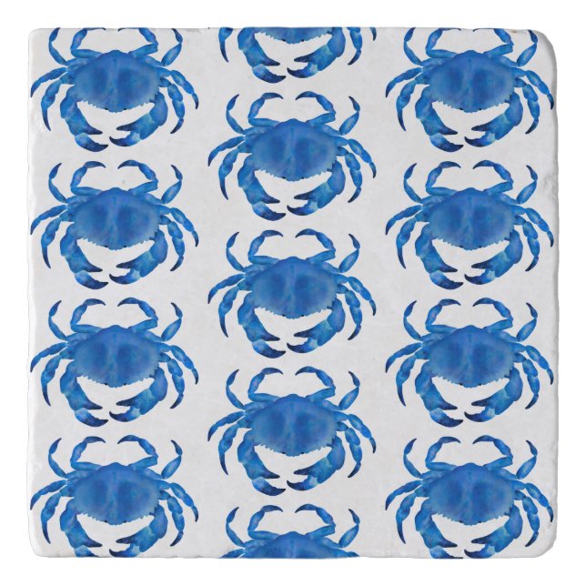 Blue Crab Pattern Trivet (Front)