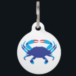 Blue Crab Pet ID Tag<br><div class="desc">This blue crab is perfect for your beach house design.</div>