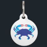 Blue Crab Pet ID Tag<br><div class="desc">This blue crab is perfect for your beach house design.</div>