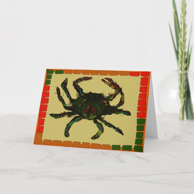 Blue Crab Quilt Card (Front)