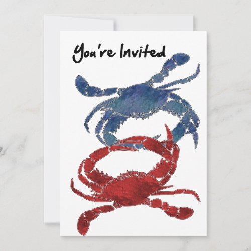 Blue Crab Red Crab Crab You're Invited