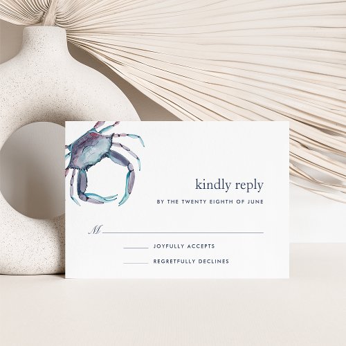 Blue Crab RSVP Card