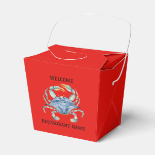 Blue crab seafood fresh market shop favor boxes