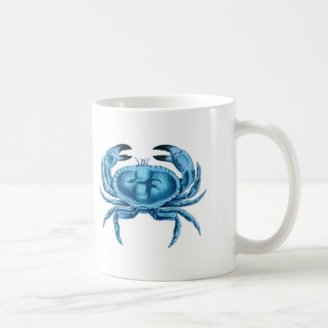 Blue Crab Seaside Coffee Mug (Right)
