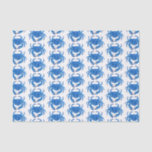 Blue Crab Seaside Ocean pattern Tissue Paper